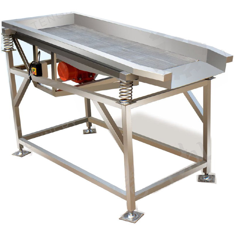 1 Desaguador vibratorio r3.5m harnero escurridor para secado de alimentos (uva berries arandanos)  mesa de seleccion vibrante