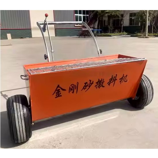 Encaladora manual carro esparcidor polvo y granulado 1m ancho 120kg $799000 (abono fertilizante cemento hormigon cal sal arido arena)