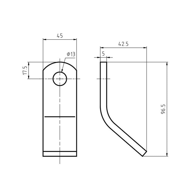 0 Repuestos cuchillas Y dentada para trituradora sarmiento w45 l42.5x2+center h96.5 eje13mm r16 picadora (izda+centro+derecha)