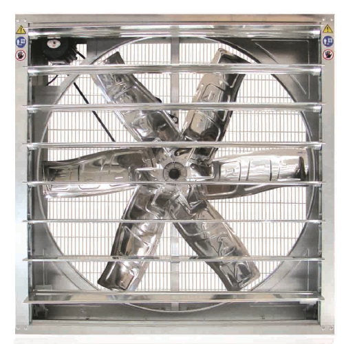 Ventilador con celosias para granjas avicolas 138x138x4cm 220V 1.1KW 54 inch 42.000 m³/h $568000 (pollos gallinas avicultura animales vacas invernadera galpon)